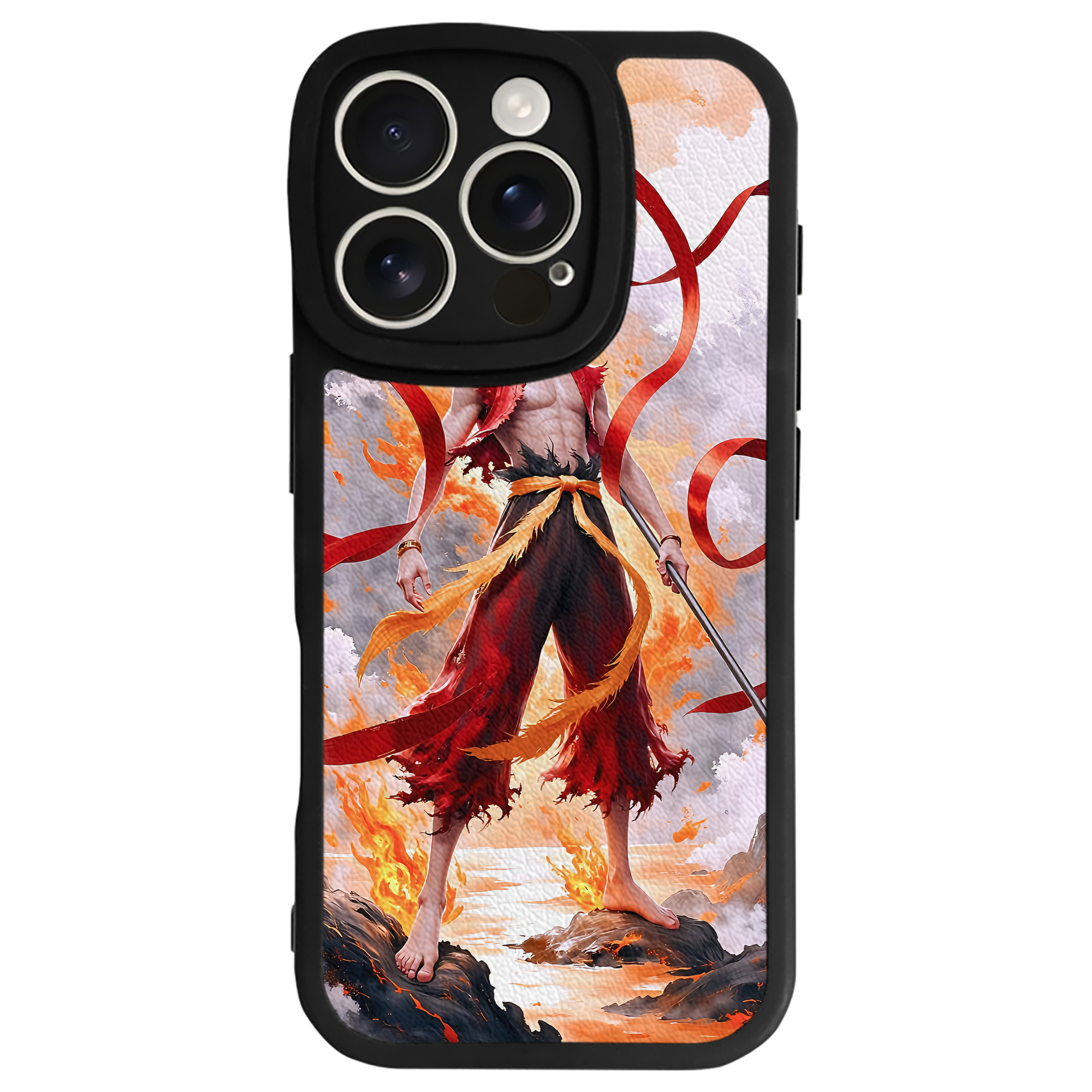 （画像用） Ne Zha 2 ナタ 魔童の大暴れ 【iPhone 16シリーズ対応】シリコンスマホケース（レザー調） 材質：シリコン